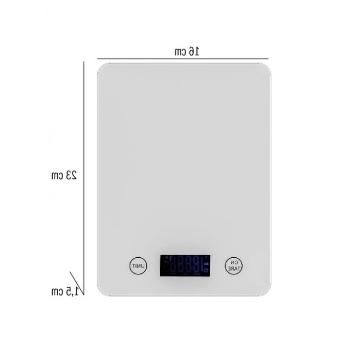Dijital Mutfak Tartısı - 10kg Kapasite, Temperli Cam, LCD Ekran