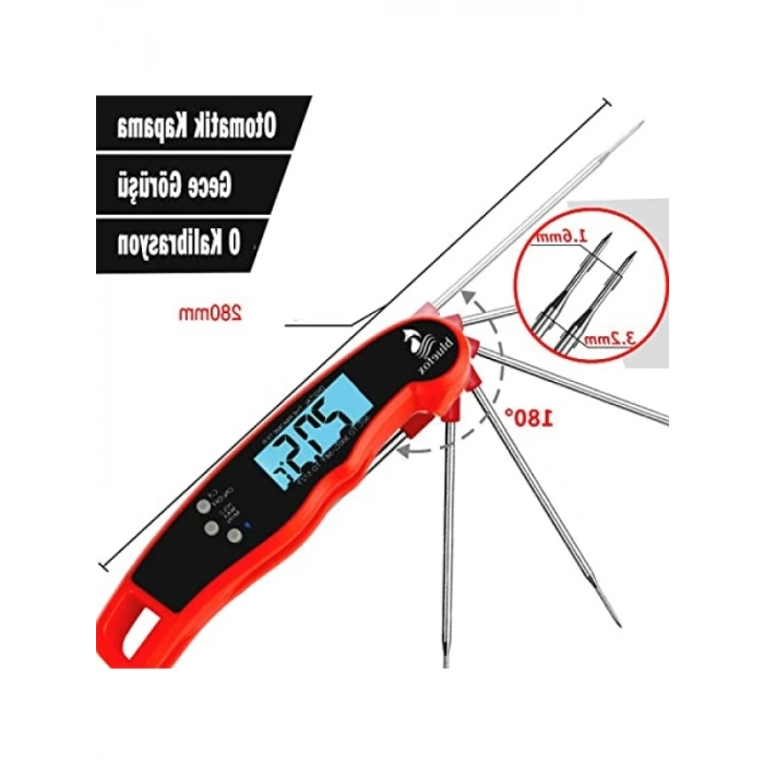 Dijital Mutfak Termometresi - Katlanabilir Probu ile 240° Dönebilir