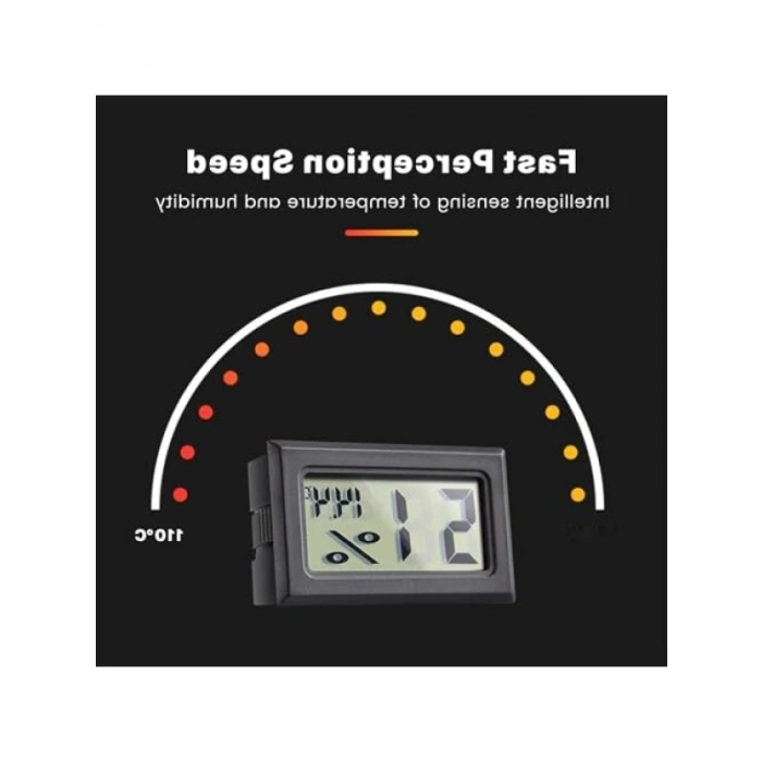 Dijital Nem Ölçer ve Termometre, Geniş LCD Ekranlı