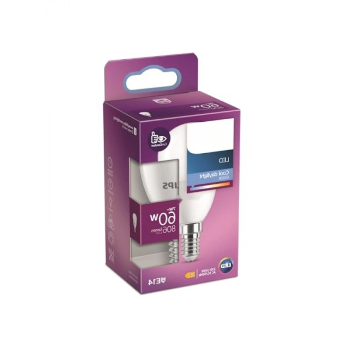 Dim Edilmeyen E14 Duylu 60W Beyaz Işık Ampul, Soğuk Gün Işığı