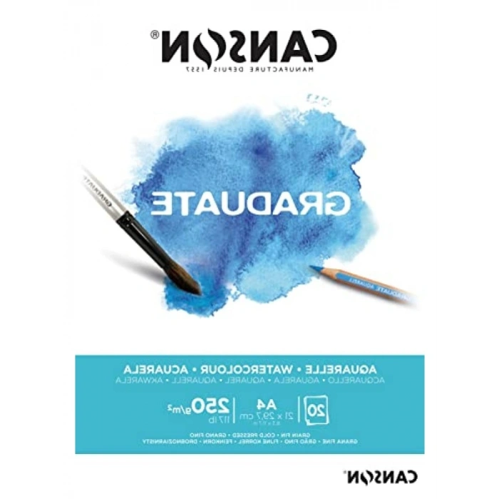 Din A4 Suluboya Kağıdı Bloğu, 20 Yaprak, 250 g/m²