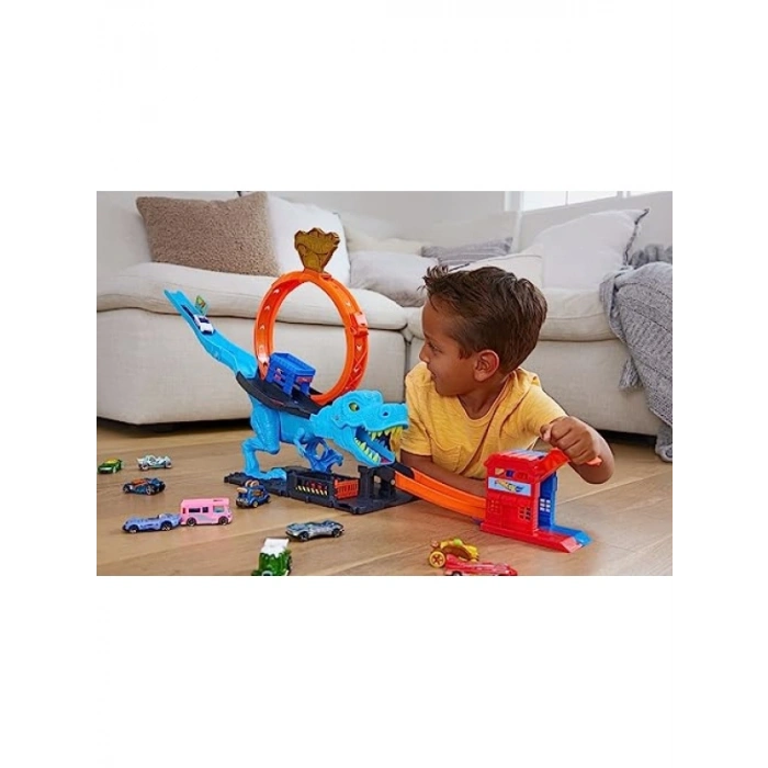 Dinozor ile Mücadele Oyun Seti - Hot Wheels Şehri