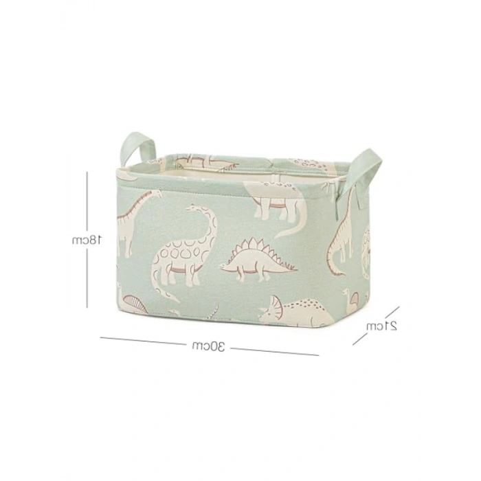 Dinozor Temalı Çocuk Odası Sepeti - 30 x 21 x 18 cm