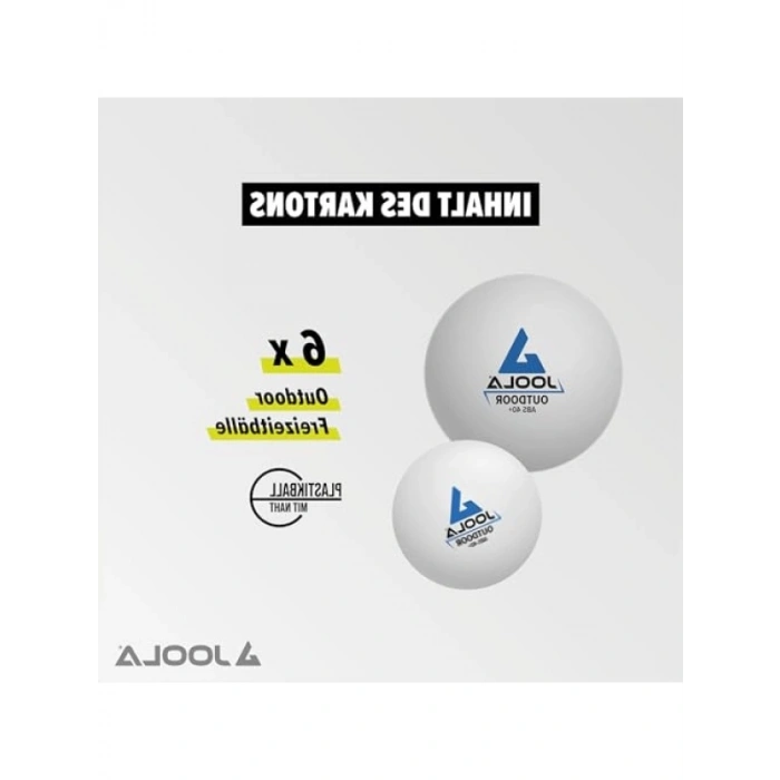 Dış Mekan Masa Tenisi Topları - 40+mm, 6lı Paket