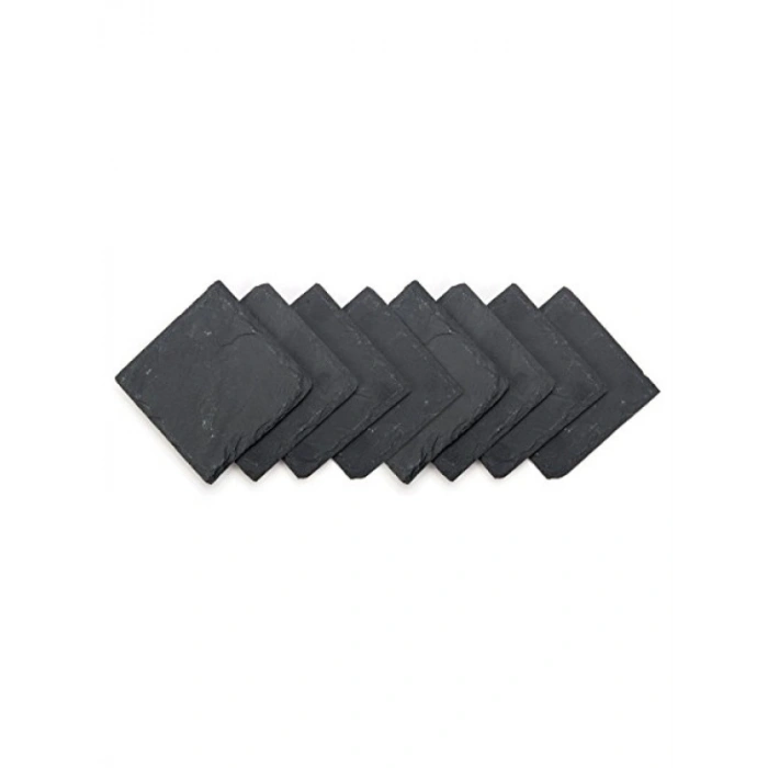 Doğal Arduvaz İçecek Altlığı, 10,2 x 10,2 cm, 20 Adet