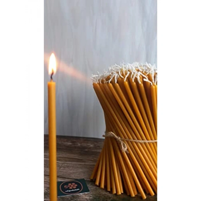 Doğal Balmumu Dilek Mumu Seti (25 Adet, İnce ve Uzun)