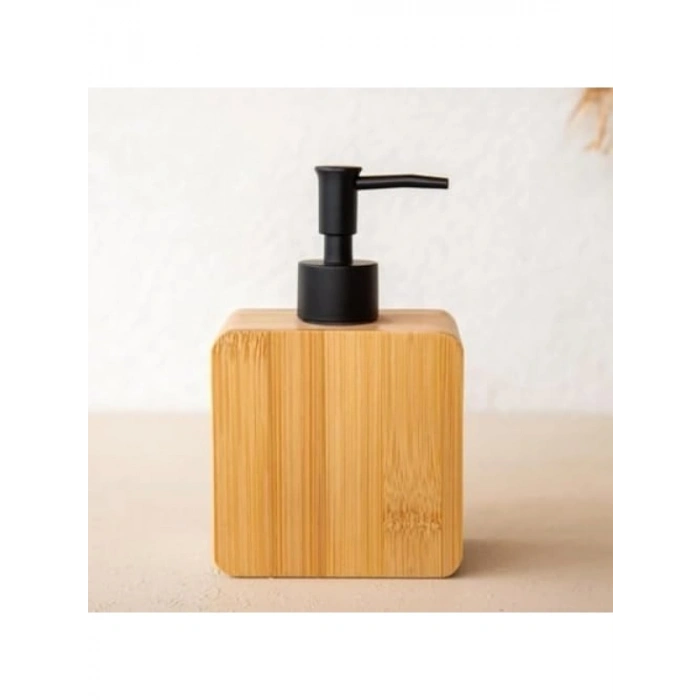 Doğal Bambu Sıvı Sabunluk, Ekolojik Tasarım, Banyo ve Mutfak İçin, 300 ml Kapasite