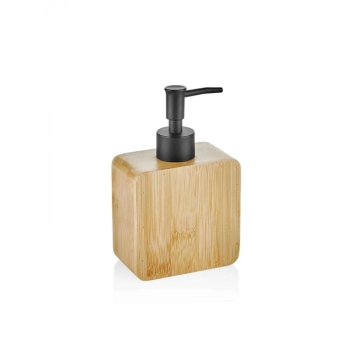 Doğal Bambu Sıvı Sabunluk, Ekolojik Tasarım, Banyo ve Mutfak İçin, 300 ml Kapasite