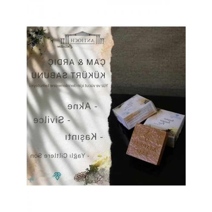 Doğal Çam Ardıç Kükürt Sabunu - Egzama ve Sivilce İçin 130 gr