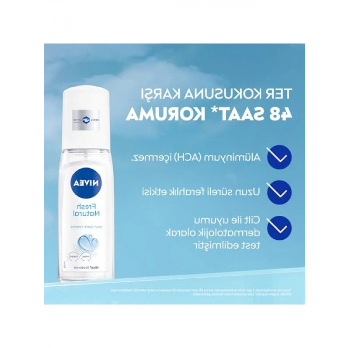 Doğal Ferahlık Veren Kadın Deodorant Sprey - 75ml