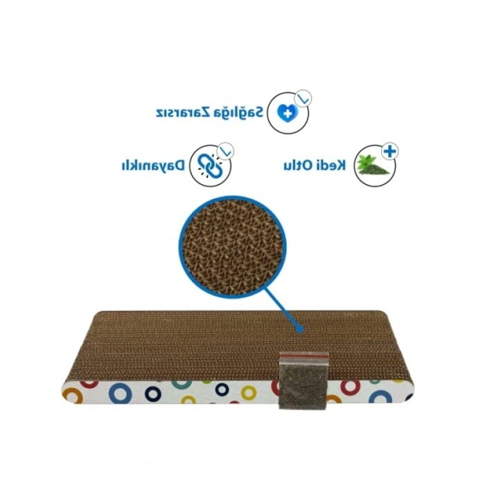 Doğal Kedi Otlu Tırmalama Kartonları - Tırnak Bakımı İçin