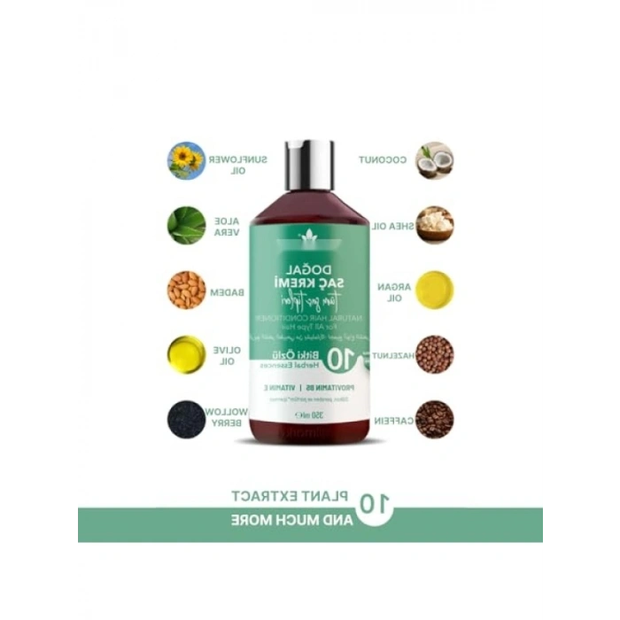 Doğal Saç Kremi - Tüm Saç Tipleri İçin, 250 ml