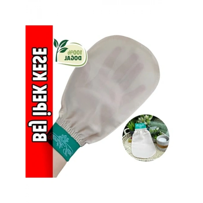 Doğal Viskos İplikten Üretilen Peeling Kesesi - Bej Renk