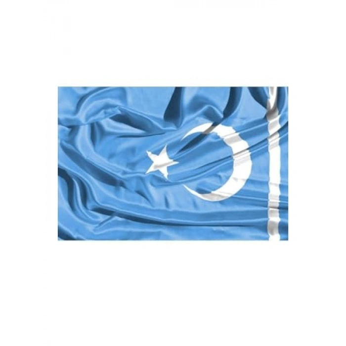 Doğu Türkistan Milli Bayrağı 70x105 cm Raşel Dijital Baskı