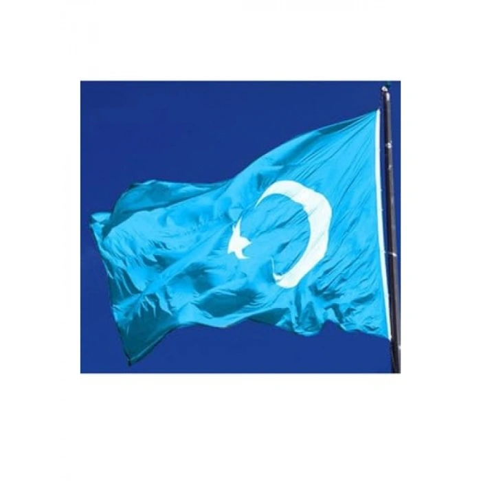 Doğu Türkistan Milli Bayrağı 70x105 cm Raşel Dijital Baskı