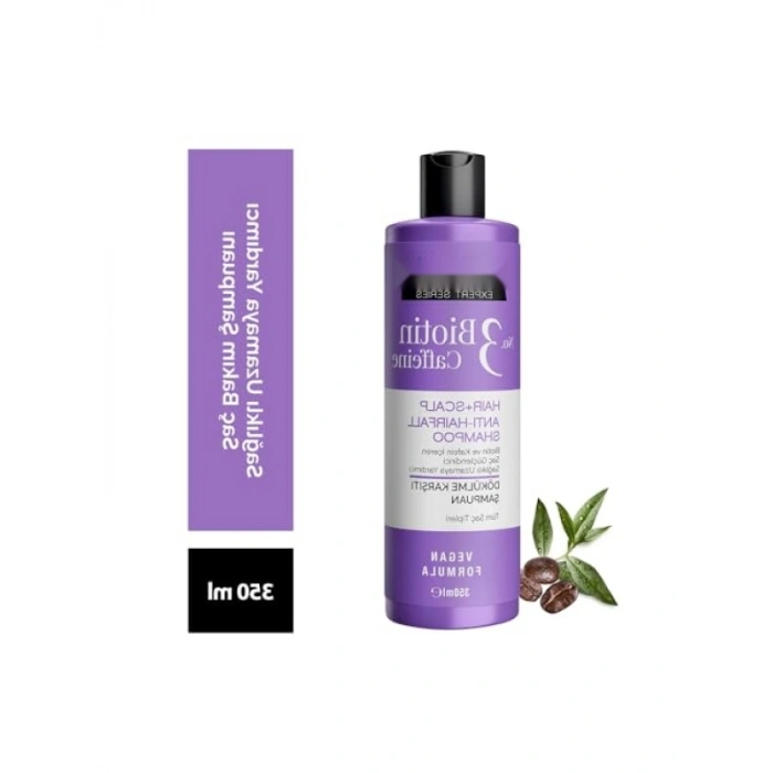 Dökülme Karşıtı Vegan Saç Bakım Şampuanı 350 ml - Biotin & Kafein İçerikli