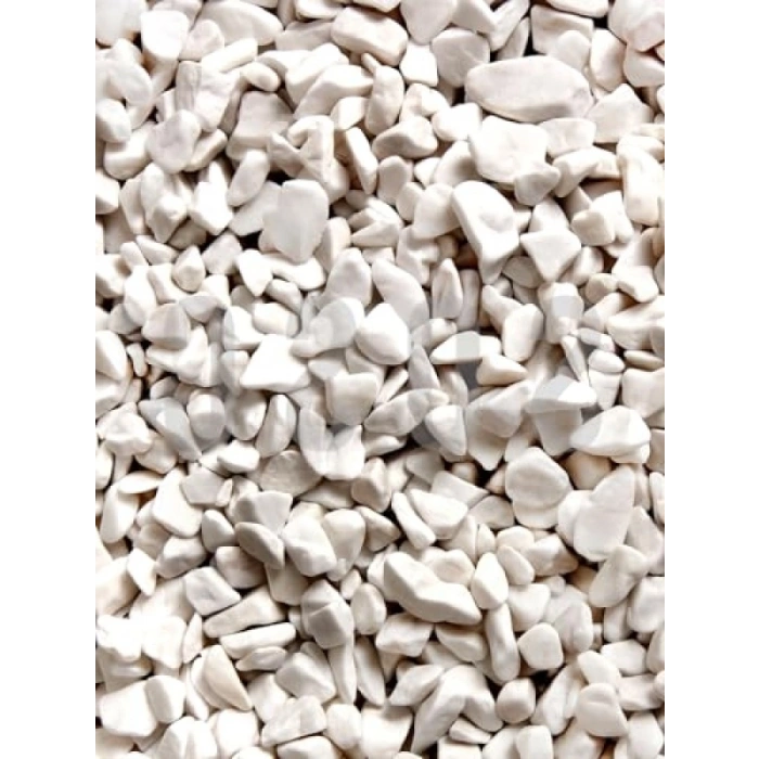 Dolomit Taşı Bahçe Süsleri - Beyaz Çakıl Taşı, 1-2 cm, 3 Kg