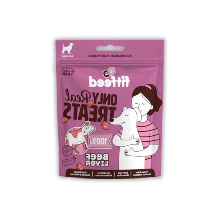 Dondurarak Kurutulmuş Çiğ Dana Ciğer Köpek Ödül Maması, 40g