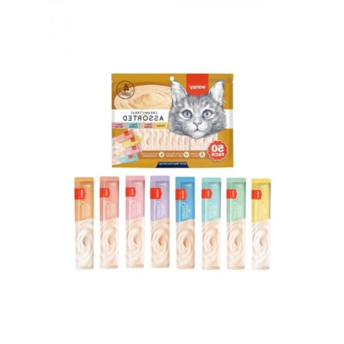 Dört Lezzetli Krema Kedi Ödülü - 50 Adet (14 gr)