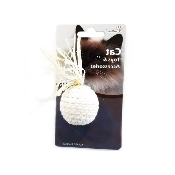 Düğümlü İp Kedi Oyuncağı, 4.5 cm Çapında
