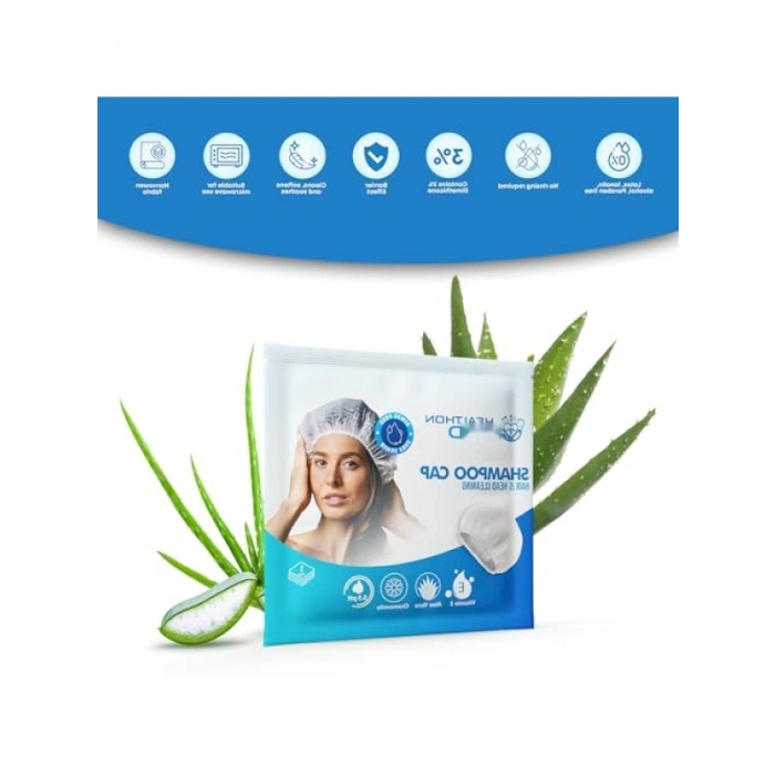 Durulama Gerektirmeyen Su Kullanmadan Saç Temizleme Bonesi (3lü Paket)