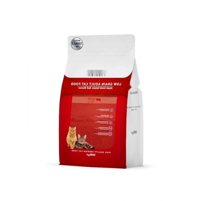 Düşük Tahıllı Sığır Etli Yetişkin Kedi Maması 1 kg