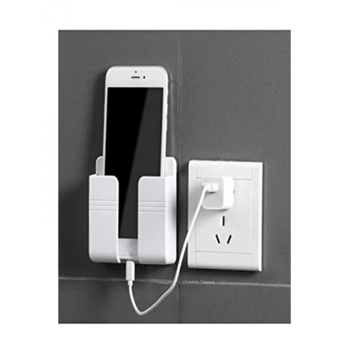 Duvara Monte Telefon ve Kumanda Standı - Plastik Organizer