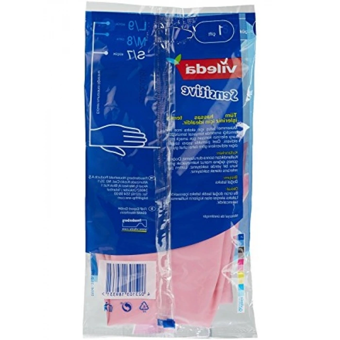 Duyarlı Temizlik Eldiveni - %100 Doğal Lateks, S Boy