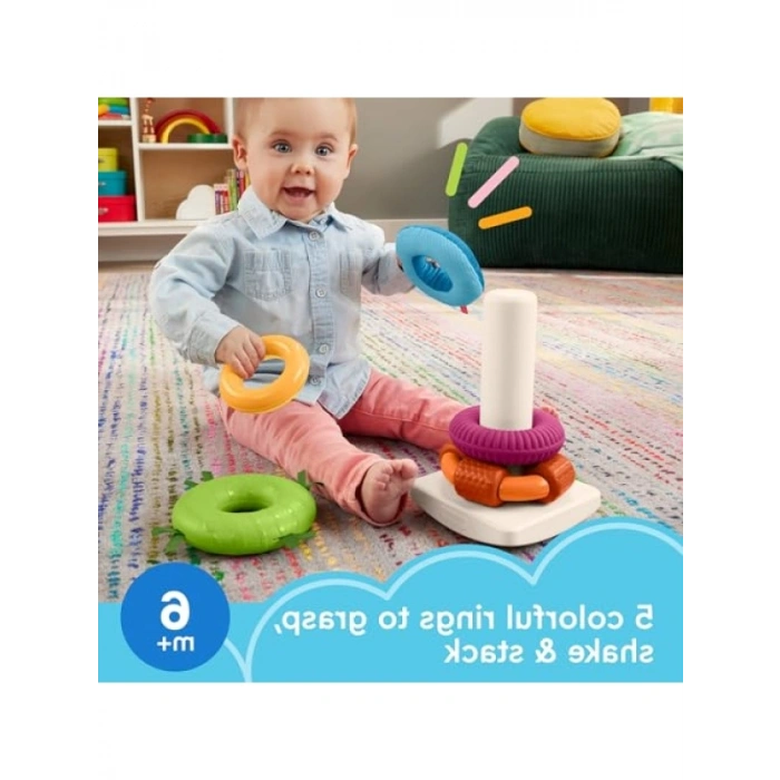 Duyusal Gelişim için Renkli Üst Üste Dizme Halkaları