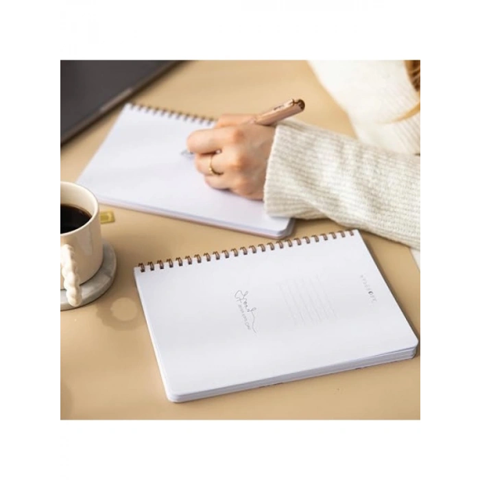 Düz Çizgisiz Okul Defteri, 2li Set, 80 Yaprak, Kiraz Desenli