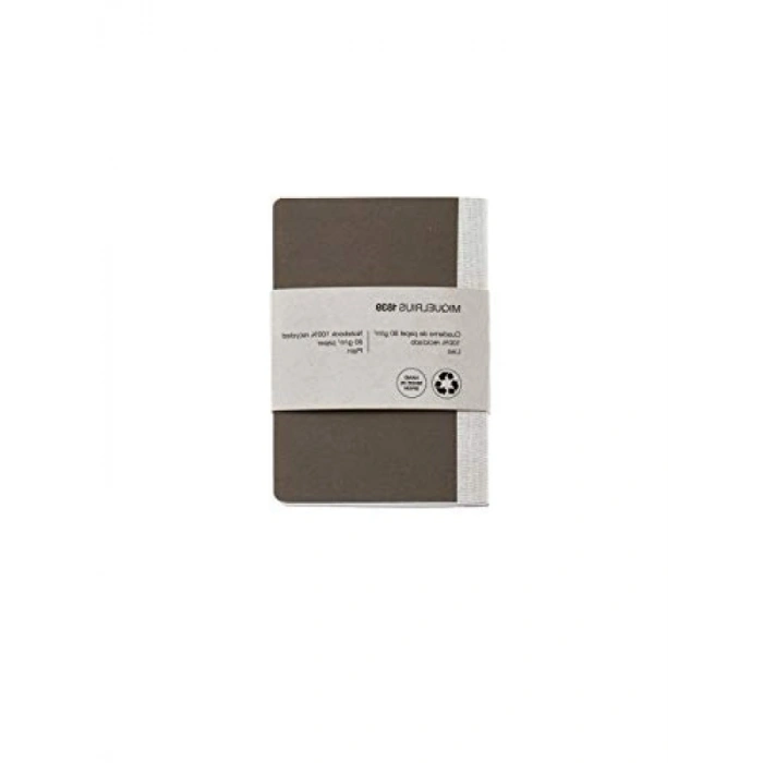 Düz Kahve Renkli Geri Dönüşümlü Defter 104x150 mm