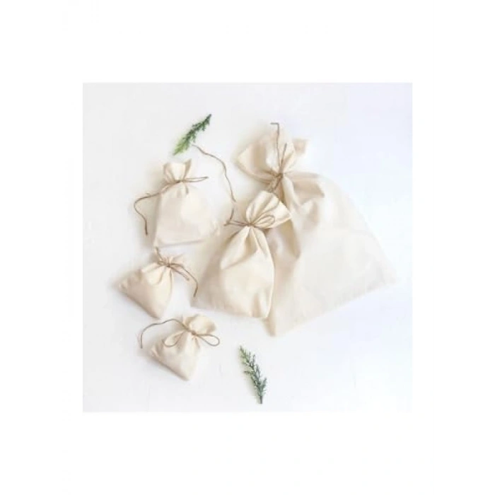 Düz Krem Ham Bez Kese - 10x15 cm, 10 Adet