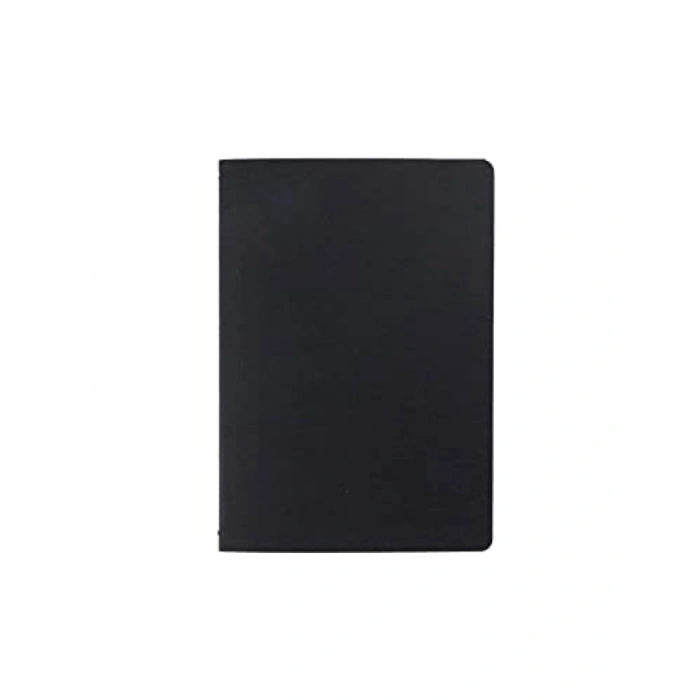 Düz Siyah Defter - Karton Kapaklı, 32 Yapraklı, İplik Dikişli, 17x24 cm