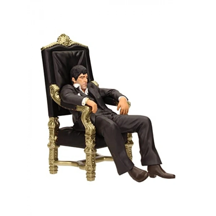 Efsanevi Tony Montana Figürü, Siyah/Altın, 18 cm Yükseklikte
