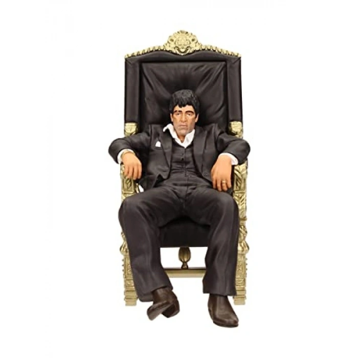 Efsanevi Tony Montana Figürü, Siyah/Altın, 18 cm Yükseklikte