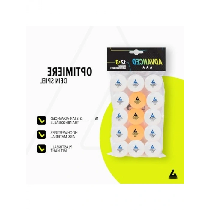 Eğitim Amaçlı 3 Yıldızlı Masa Tenisi Topları, 40+ mm Çapında, Dayanıklı
