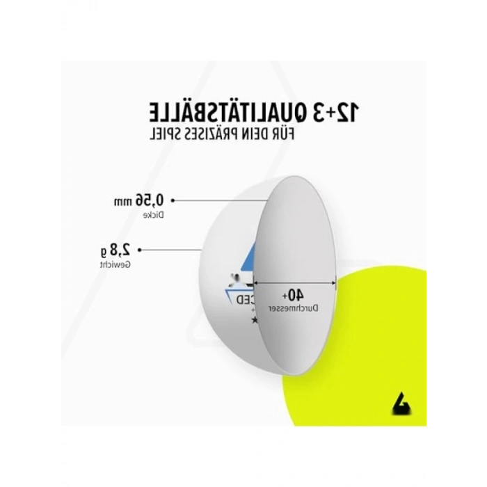 Eğitim Amaçlı 3 Yıldızlı Masa Tenisi Topları, 40+ mm Çapında, Dayanıklı