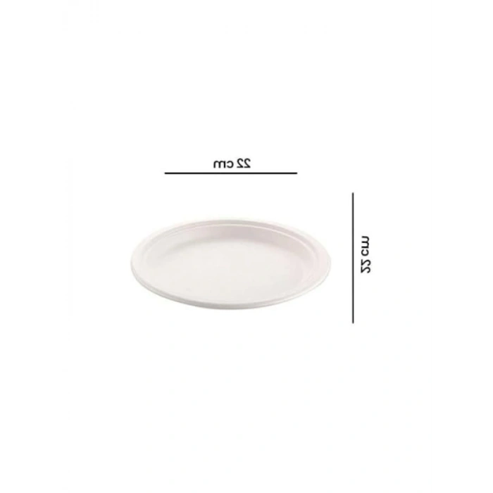 Ekolojik Parti Tek Kullanımlık Tabak - 22 cm, 50 Adet