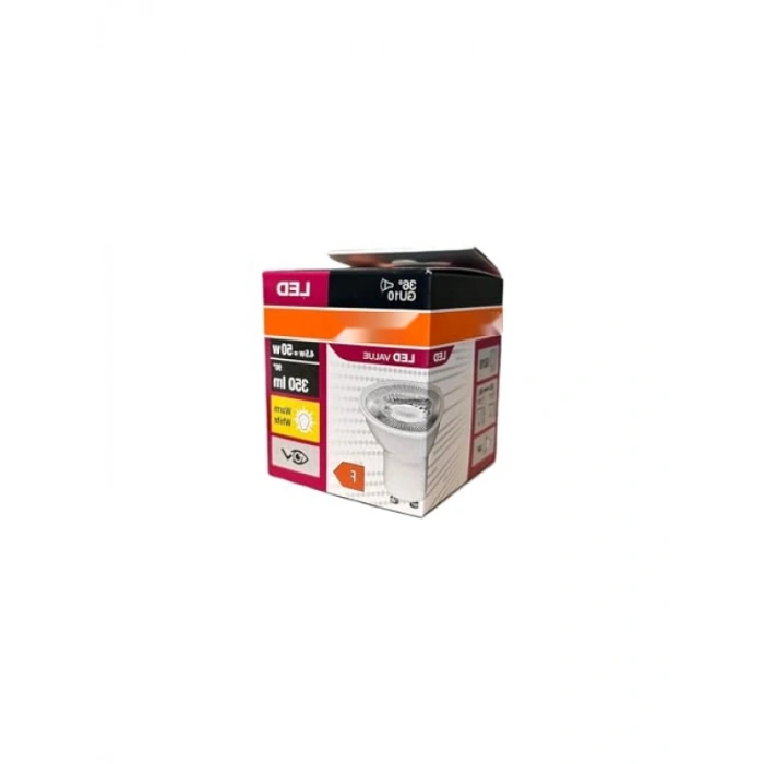 Ekonomik 10lu GU10 LED Ampul Seti - 4,5W, 350 Lumen, 3000K Sarı Işık