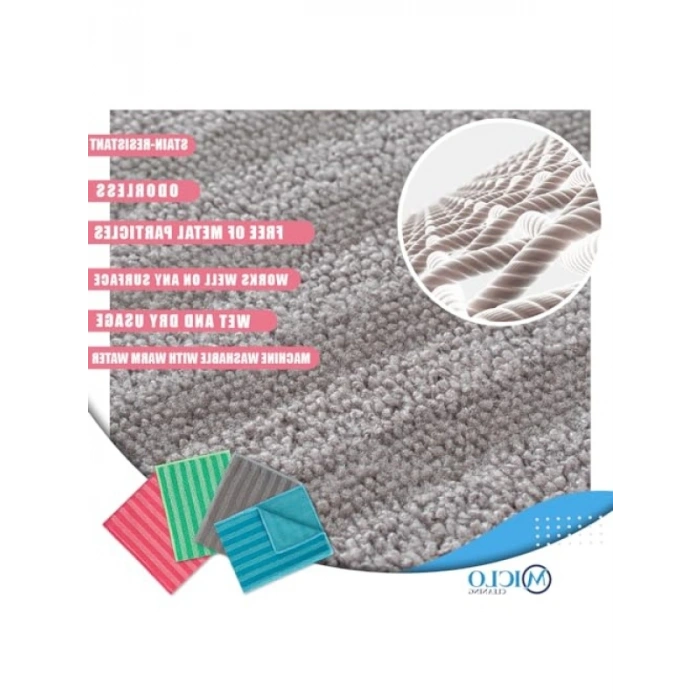 Ekonomik Pakette Mikrofiber Temizlik Bezi, 4’lü Set, Yağ & Kir Sökücü