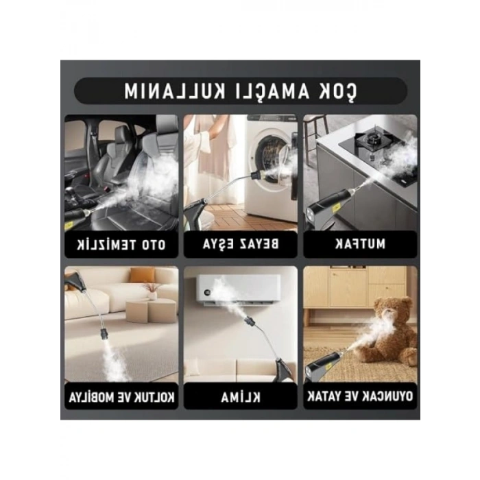 El Tipi Buharlı Temizleyici - 2500W Yüksek Isı