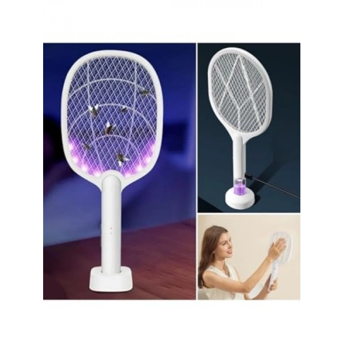 Elektrikli Sinek Raketi - UV Işıklı ve Şarjlı