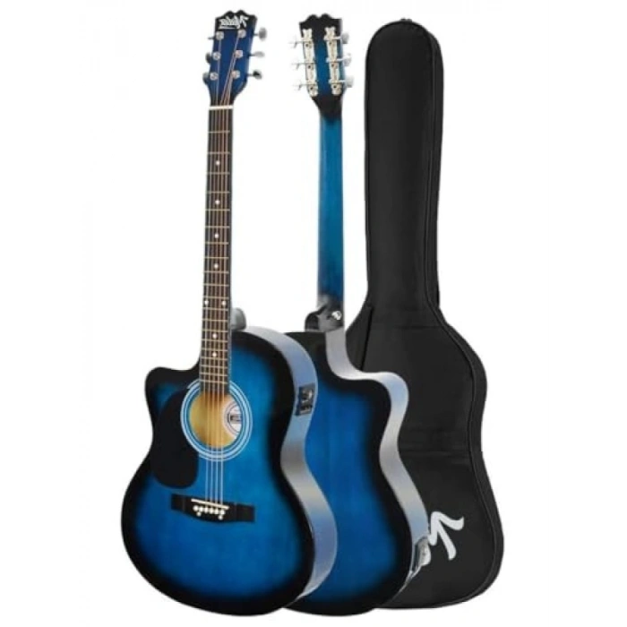 Elektro Akustik Gitar Seti - 40 İnç, Ekolayzerli, 4/4 Yetişkin