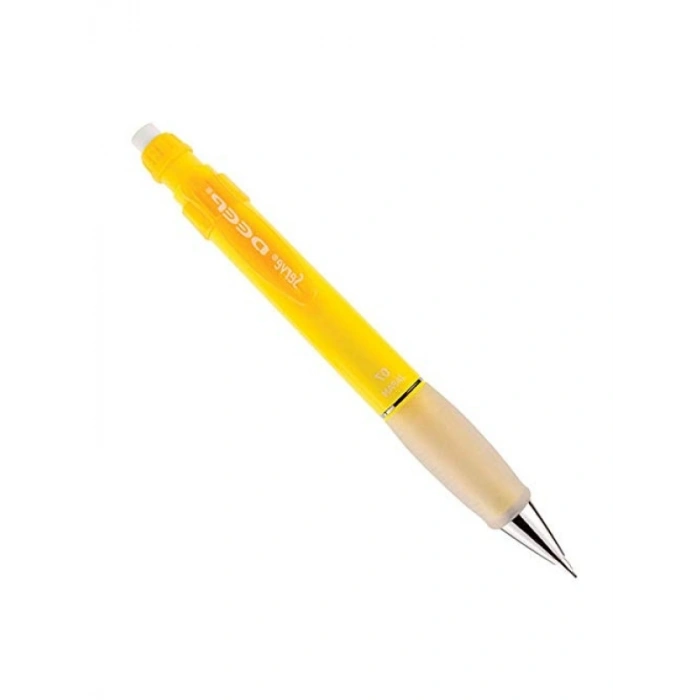 Ergonomik 0.7mm Mekanik Kurşun Kalem - Fosforlu Sarı