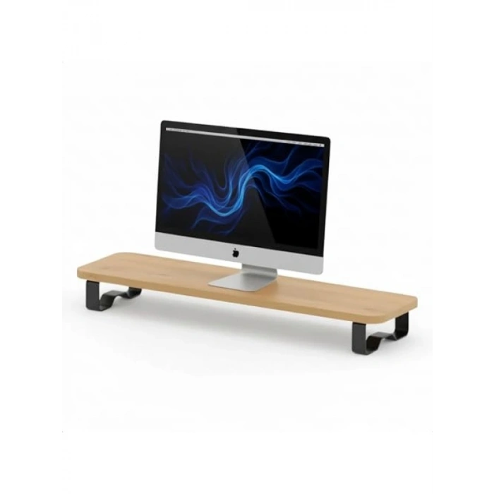 Ergonomik Ahşap Monitör Standı - 120 cm Genişlik