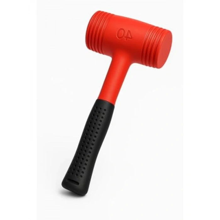 Ergonomik Çift Renkli Lastik Tokmak - 40 mm Sert Plastik Başlık