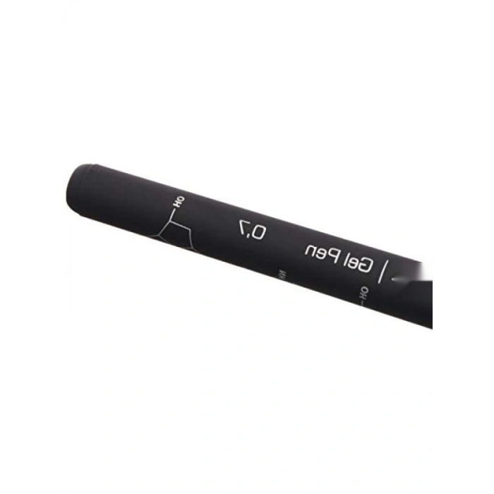 Ergonomik Kauçuk Kaplama Jel Tükenmez Kalem 12li Siyah 0.7 mm