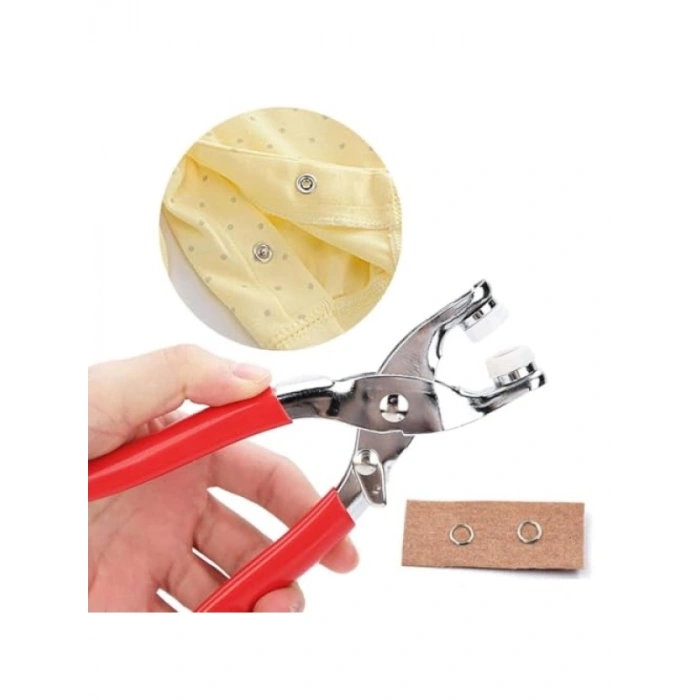 Ergonomik Metal Düğme ve Çıtçıt Montaj Pensesi
