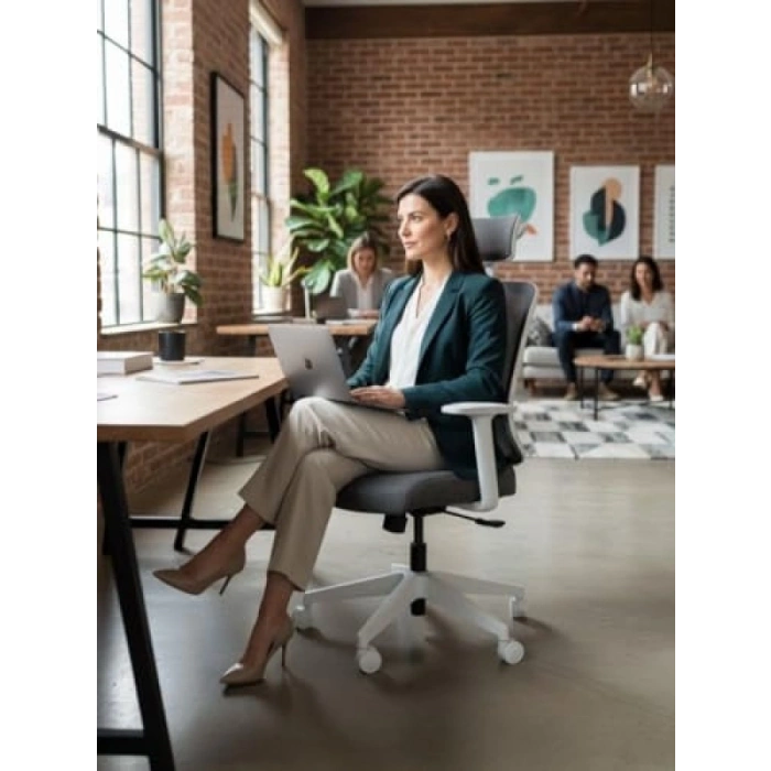 Ergonomik Ofis Çalışma Koltuğu, Terletmeyen Fileli Tasarım
