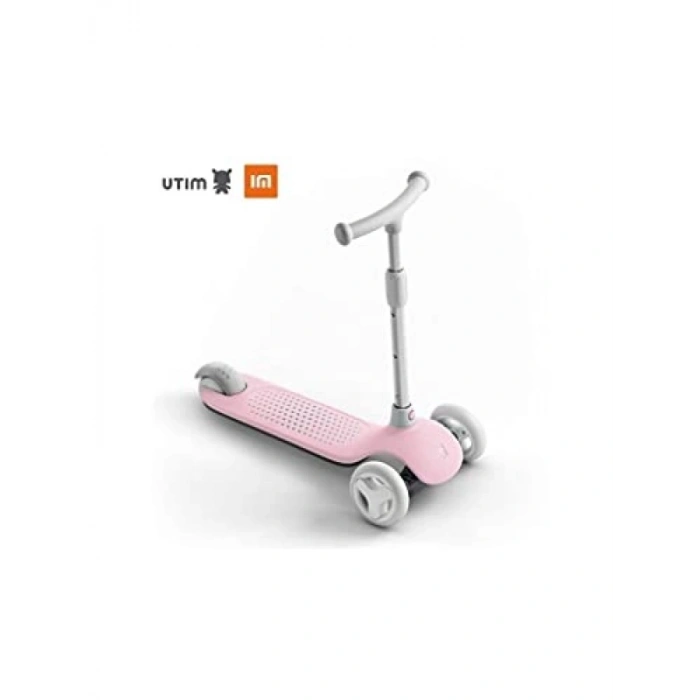 Ergonomik Pembe Işıklı 3 Tekerlekli Çocuk Scooter